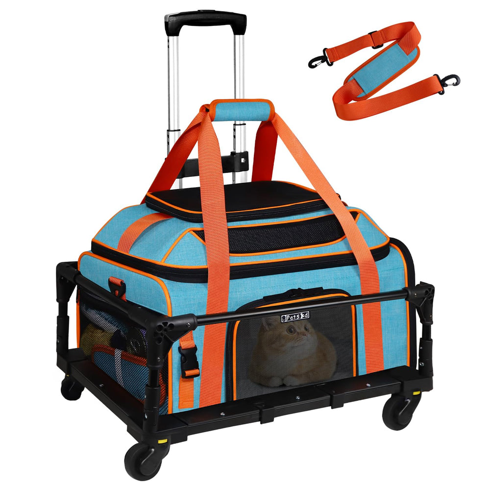 Petskd transportín expandible superior para viajar bajo el asiento.