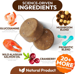 Petsology Shiitake para perros, chicles en bote, bienestar digestivo