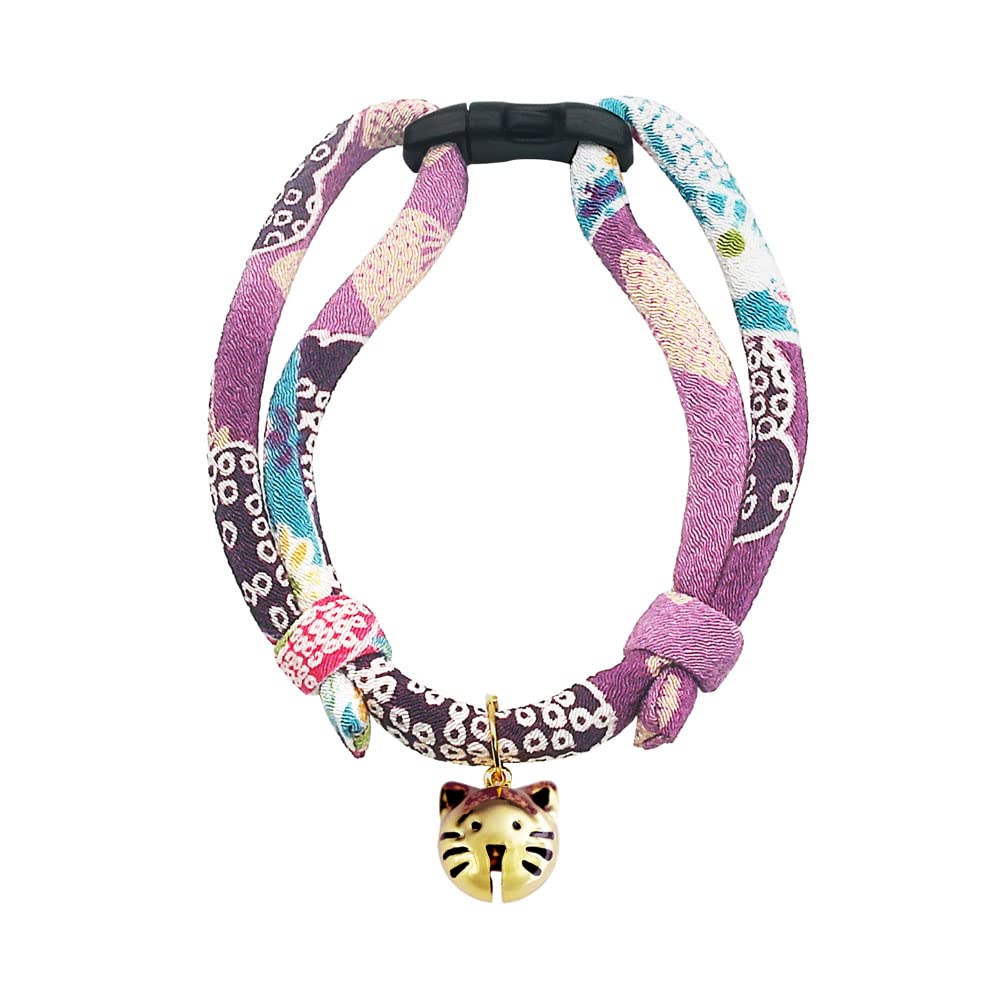 PetSoKoo collar con cara de gatito y campana, estilo único para gatos.