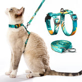 Arnés a prueba de fuga de PetThem para gato verde en paseos