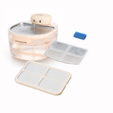 PetTop bebederos para gatos sin bomba, filtro de tres etapas para agua más limpia.