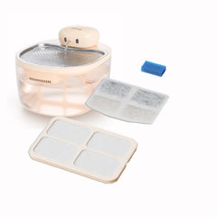PetTop bebederos para gatos sin bomba, filtro de tres etapas para agua más limpia.