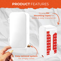 Montaje con tornillos y anclas para sujeción estable de PEXTER.