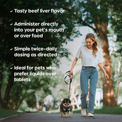 Pfizer Pet-Tinic servido sobre la comida, fácil de mezclar.