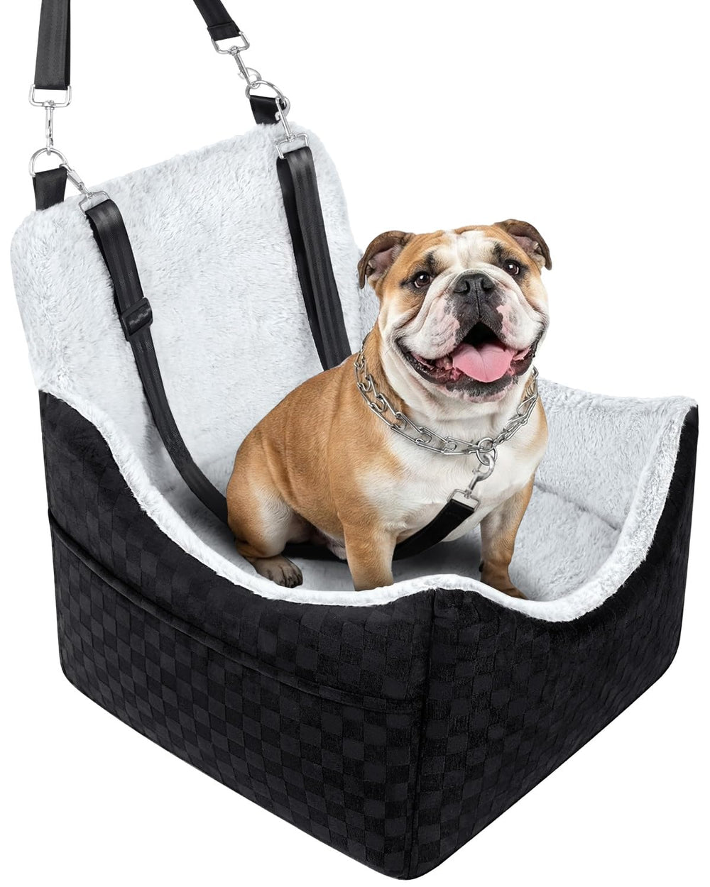PHCOHIDO: asiento de coche para perro mediano con seguridad reforzada.