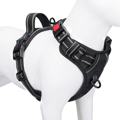 PHOEPET arnés reflectante para perros grandes, ideal para paseos seguros al anochecer