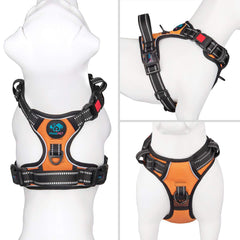 PHOEPET arnés sin tirones, vista trasera con asa para control cercano.