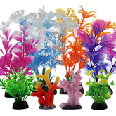 PietyPet plantas artificiales para acuario en verdes, color duradero sin poda