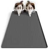 Alfombra Pieviev atrapa arena de gatos, mantiene el suelo limpio.