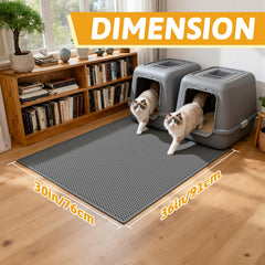 Pieviev alfombrilla anti-rastro para arena de gatos, evita que la arena se disperse.