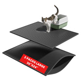 Pieviev: alfombra de doble capa anti-rastro para recoger la arena de gatos.