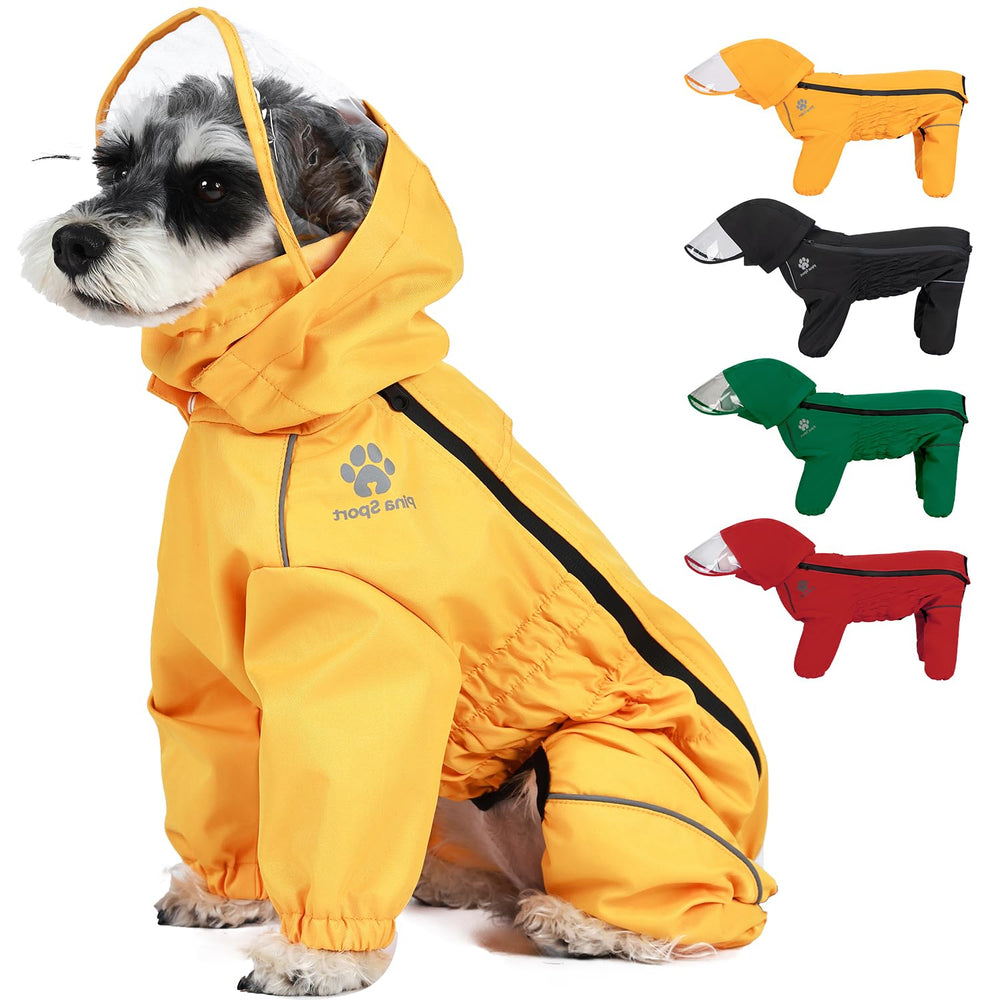 PINA chubasquero para perro con cobertura-total, ideal para paseos en días de lluvia.