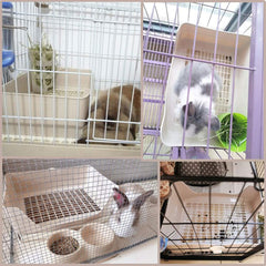 PINVNBY bandeja sanitaria con entrada baja, acceso fácil para mascotas pequeñas.