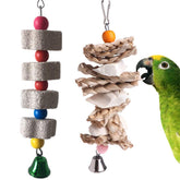 PINVNBY dos juguetes para aves con concha de calamar, masticación segura.