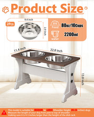 Piskyet dos cuencos de acero inoxidable 304, duraderos y seguros para alimentos.