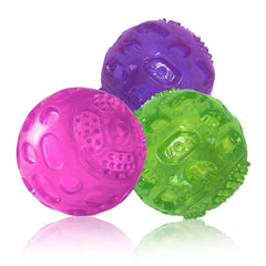 Bola PJDH verde de 3 pulgadas, ideal para juego activo y lanzamiento.