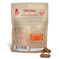 Barras de carne suaves de PLATO Real Strips para masticar fácilmente.