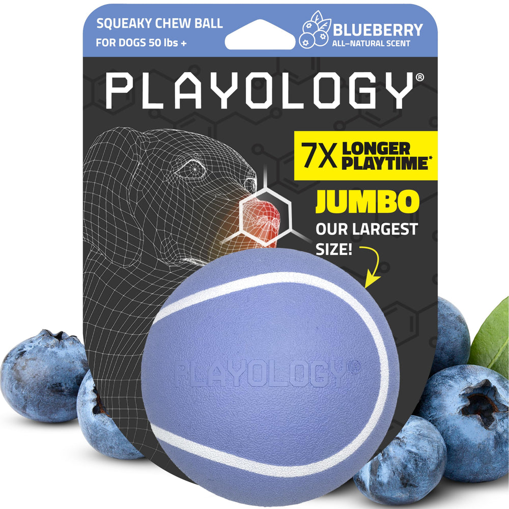 Playology Bola chillido grande azul, ideal para juegos de lanzar y recoger.