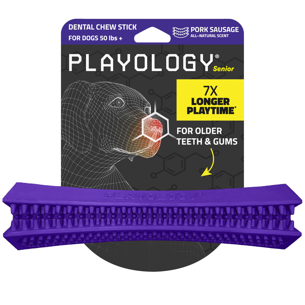 Playology mordedor dental suave para perros grandes, centrado en encĂas