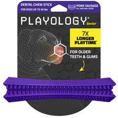 Playology barrita dental suave para perros, aroma salchicha, ideal para limpieza durante el juego
