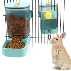 Podoo dispensador de agua para conejos con boquilla anti goteo y relleno fácil.