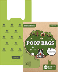 Pogi's bolsas extragruesas con asas para recoger desechos grandes durante paseos.