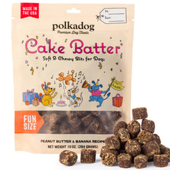 Polkadog Mezcla para Pastel para Perros, textura blanda y masticable para entrenamientos.