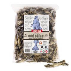 Polkadog pieles bacalao en empaque, snack natural para perros.