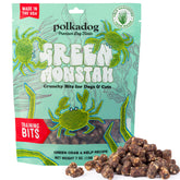 Golosinas Polkadog de entrenamiento con cangrejo verde y alga, ideal para reforzar conductas.