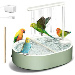 Pomfaee bebedero para pájaros con bomba y flujo continuo para baño