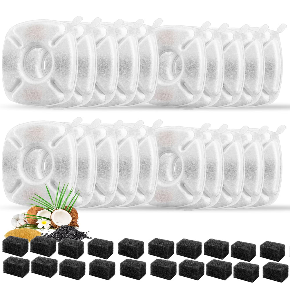 Porens filtros de fuente para gatos, 40 piezas para agua más limpia
