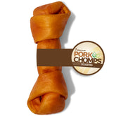 Pork Chomps piel cerdo asada nudo 8 pulgadas para masticar de forma duradera