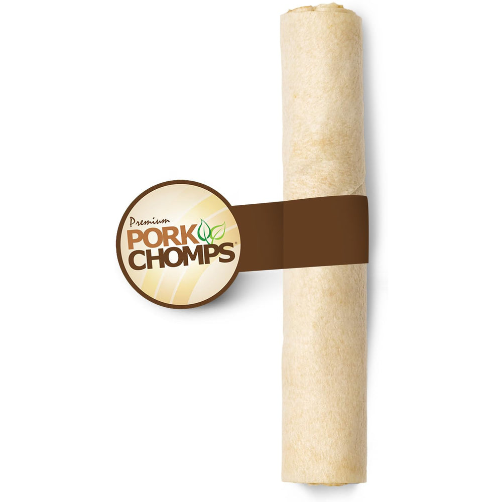 Pork Chomps Roll de piel de cerdo horneada, masticación duradera para perros.
