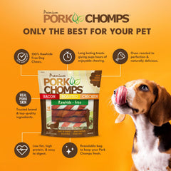 Pork Chomps piel de cerdo, ingrediente principal proteico.