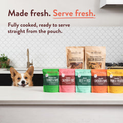 Portland Pet Food Company envase apto para microondas para calentar ligeramente