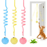 Potaroma bolas peluche hierba gatera colgantes para gatos, ideal para juego interactivo y estimulación.