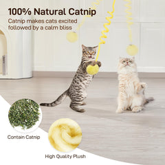 Potaroma bolas peluche hierba gatera duraderas para gatos, entretenimiento seguro.
