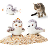 Potaroma: juguete sandpiper par en acción para gatos, fomenta juego activo.
