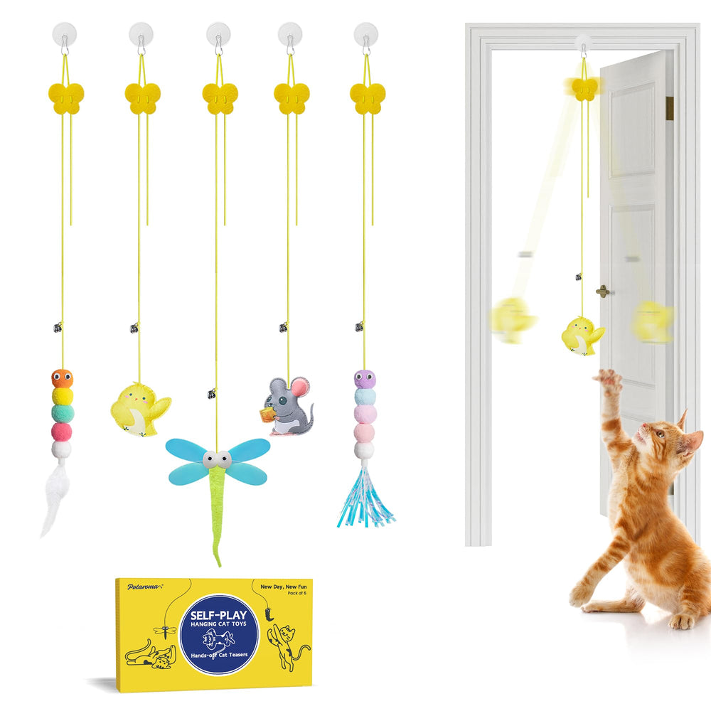 Potaroma juguete gato pluma interactiva para juego autónomo.