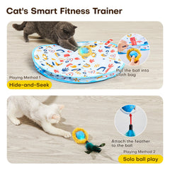 Potaroma Tapete de 71 cm para ejercicio interior y diversión felina