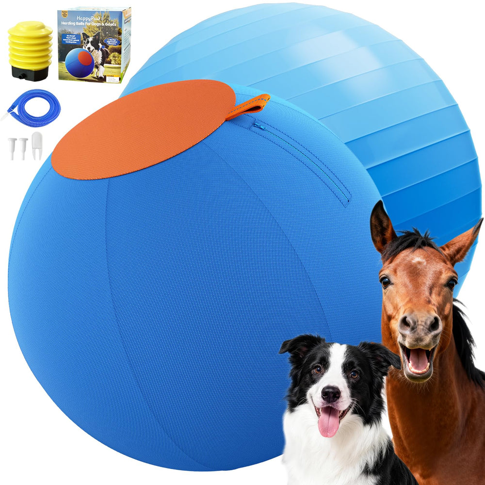 povee Happypaw, pelota de pastoreo para perros en acción, estimula instintos y diversión.