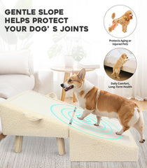 Powerful Xishan rampa 2 en 1 para perros y camas bajas, uso versátil.