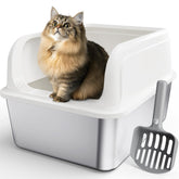 Powools caja de arena acero inoxidable con tapa superior, evita derrames