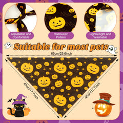Bandana de Halloween de Preboun con gato negro, añade estilo a tus paseos