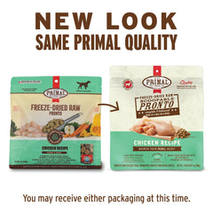 Primal Pronto Mini Nuggets empaque original, destaca ingredientes reales y sin conservantes.