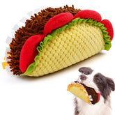 Prime Pets taco de peluche con chirriador para perros, ideal para juego
