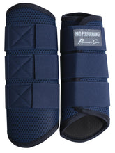 Professional's Choice Pro Performance Elite XC Boots: guardas traseras Navy, tamaño grande, enfriamiento y protección.