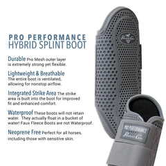Professional's Choice Pro Performance Hybrid Splint Boot: malla externa, ligereza para uso prolongado