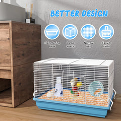 Acceso lateral Pronetcus facilita limpieza rápida de la jaula.