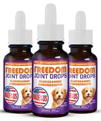 Pup Labs Freedom Joint Drops en bote, apoya la flexibilidad de las caderas de tu perro